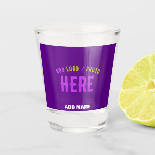STYLISH MODERN CUSTOMIZABLE INDIGO VERIFIED BRAND SHOT GLASS