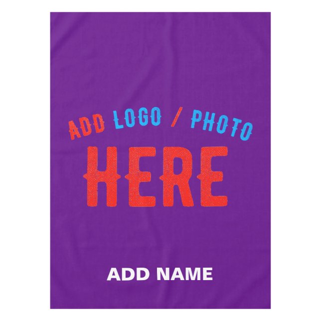 STYLISH MODERN CUSTOMIZABLE INDIGO VERIFIED BRAND TABLECLOTH (Front)