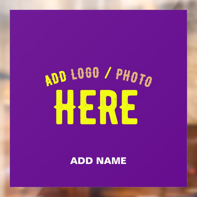 STYLISH MODERN CUSTOMIZABLE INDIGO VERIFIED BRAND WINDOW CLING (Sheet 2)
