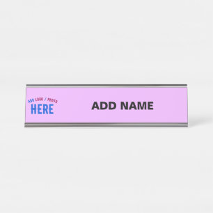 STYLISH MODERN CUSTOMIZABLE MAUVE VERIFIED BRANDED DESK NAME PLATE