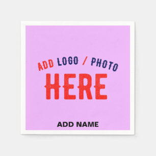 STYLISH MODERN CUSTOMIZABLE MAUVE VERIFIED BRANDED NAPKIN
