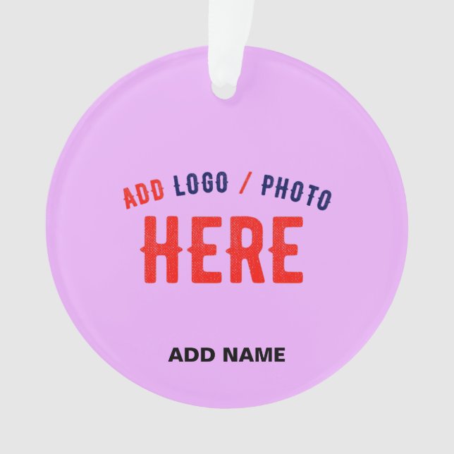STYLISH MODERN CUSTOMIZABLE MAUVE VERIFIED BRANDED ORNAMENT (Front)