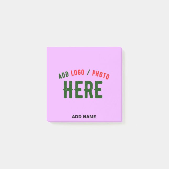 STYLISH MODERN CUSTOMIZABLE MAUVE VERIFIED BRANDED POST-IT NOTES (Front)