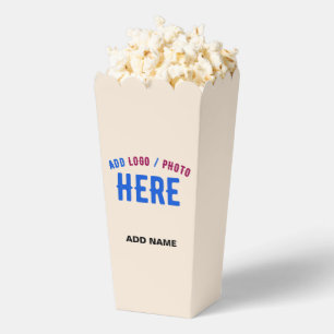 STYLISH MODERN CUSTOMIZABLE NATURAL BRAND POPCORN FAVOUR BOX