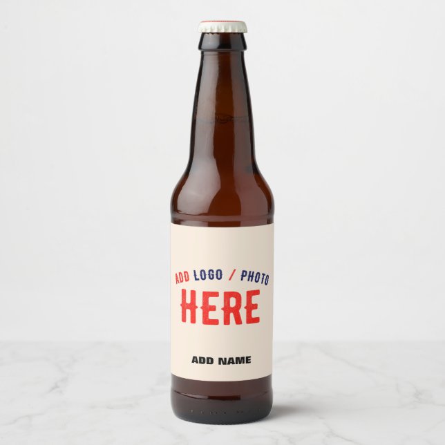 STYLISH MODERN CUSTOMIZABLE NATURAL VERIFIED BRAND BEER BOTTLE LABEL (Front)
