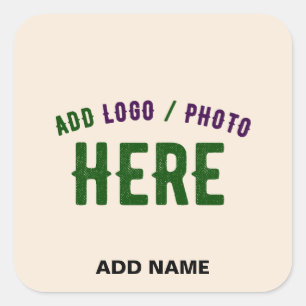 STYLISH MODERN CUSTOMIZABLE NATURAL VERIFIED BRAND SQUARE STICKER