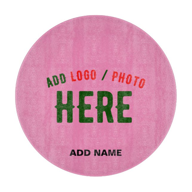 STYLISH MODERN CUSTOMIZABLE PINK VERIFIED BRANDED CUTTING BOARD (Front)