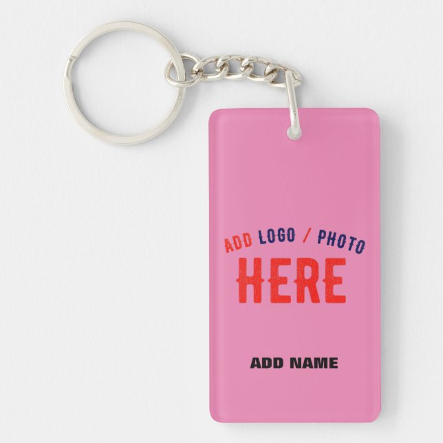 STYLISH MODERN CUSTOMIZABLE PINK VERIFIED BRANDED KEY RING (Front)