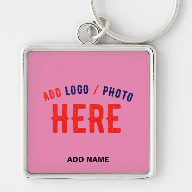 STYLISH MODERN CUSTOMIZABLE PINK VERIFIED BRANDED KEY RING (Front)