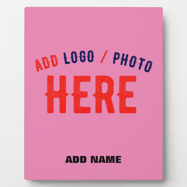 STYLISH MODERN CUSTOMIZABLE PINK VERIFIED BRANDED PLAQUE (Front)