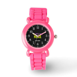 STYLISH MODERN CUSTOMIZABLE PINK VERIFIED BRANDED WATCH