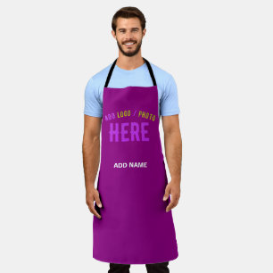 STYLISH MODERN CUSTOMIZABLE PURPLE VERIFIED BRAND APRON