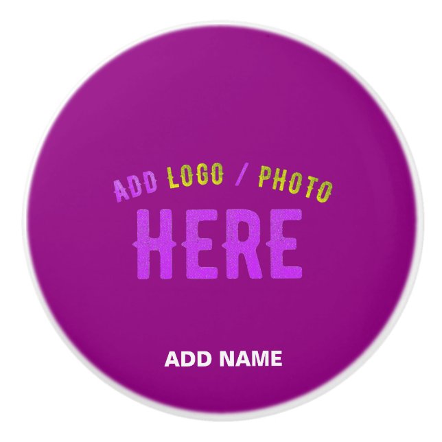 STYLISH MODERN CUSTOMIZABLE PURPLE VERIFIED BRAND CERAMIC KNOB (Front)