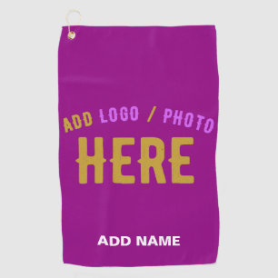 STYLISH MODERN CUSTOMIZABLE PURPLE VERIFIED BRAND GOLF TOWEL