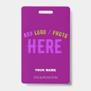 STYLISH MODERN CUSTOMIZABLE PURPLE VERIFIED BRAND ID BADGE