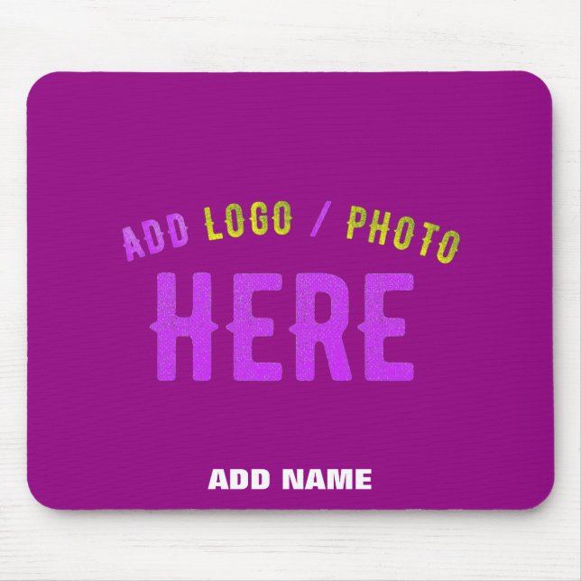 STYLISH MODERN CUSTOMIZABLE PURPLE VERIFIED BRAND MOUSE MAT (Front)