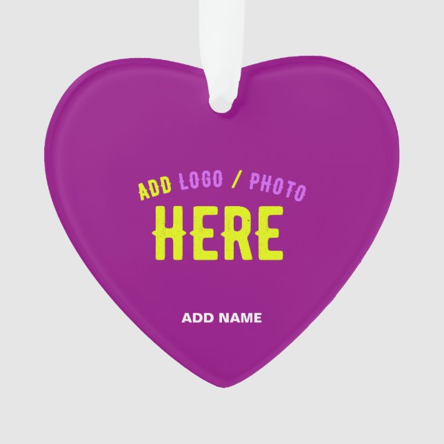 STYLISH MODERN CUSTOMIZABLE PURPLE VERIFIED BRAND ORNAMENT (Front)