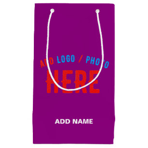 STYLISH MODERN CUSTOMIZABLE PURPLE VERIFIED BRAND SMALL GIFT BAG