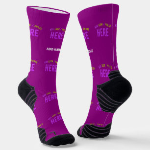 STYLISH MODERN CUSTOMIZABLE PURPLE VERIFIED BRAND SOCKS