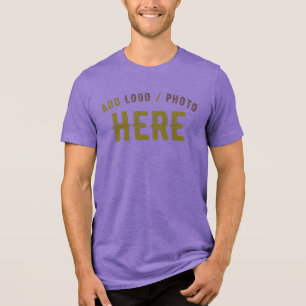 STYLISH MODERN CUSTOMIZABLE PURPLE VERIFIED BRAND Tri-Blend SHIRT