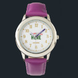 STYLISH MODERN CUSTOMIZABLE PURPLE VERIFIED BRAND WATCH<br><div class="desc">THIS IS A DESIGN FITTING FOR EVERYONE.YOU CAN CHANGE, RESIZE OR ADD LOGO, PHOTO, TEXT AND COLOURS THE WAY YOU LIKE.THANK YOU.</div>