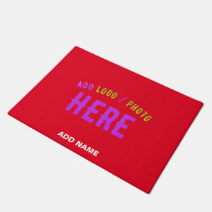 STYLISH MODERN CUSTOMIZABLE RED VERIFIED BRANDED DOORMAT