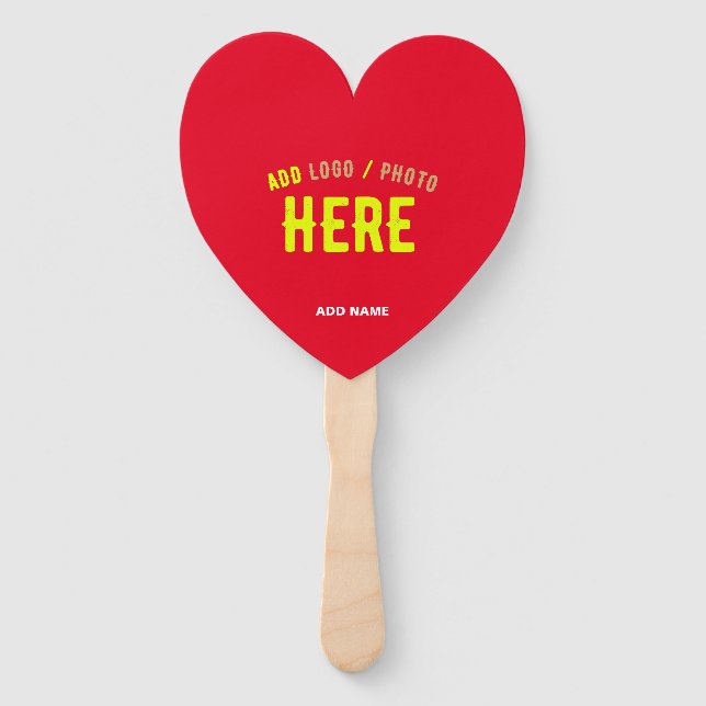 STYLISH MODERN CUSTOMIZABLE RED VERIFIED BRANDED HAND FAN (Front)