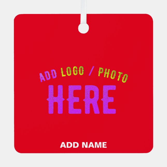 STYLISH MODERN CUSTOMIZABLE RED VERIFIED BRANDED METAL TREE DECORATION (Front)