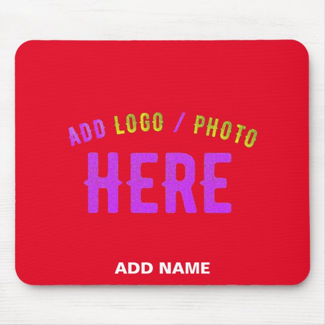 STYLISH MODERN CUSTOMIZABLE RED VERIFIED BRANDED MOUSE MAT (Front)
