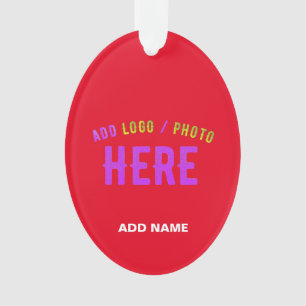 STYLISH MODERN CUSTOMIZABLE RED VERIFIED BRANDED ORNAMENT