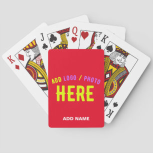 STYLISH MODERN CUSTOMIZABLE RED VERIFIED BRANDED PLAYING CARDS