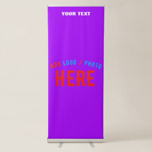 STYLISH MODERN CUSTOMIZABLE VIOLET VERIFIED BRAND RETRACTABLE BANNER