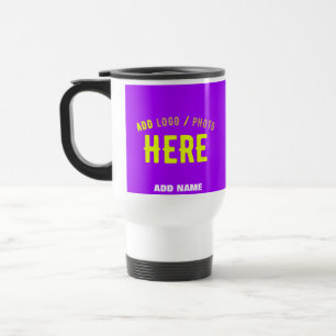 STYLISH MODERN CUSTOMIZABLE VIOLET VERIFIED BRAND TRAVEL MUG
