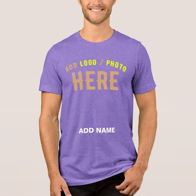 STYLISH MODERN CUSTOMIZABLE VIOLET VERIFIED BRAND Tri-Blend SHIRT (Front)