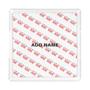 STYLISH MODERN CUSTOMIZABLE WHITE VERIFIED BRAND ACRYLIC TRAY