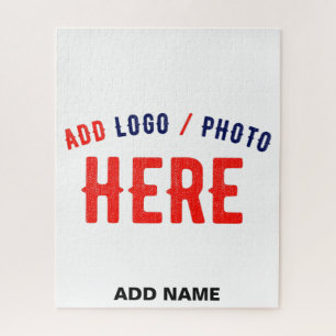 STYLISH MODERN CUSTOMIZABLE WHITE VERIFIED BRAND JIGSAW PUZZLE