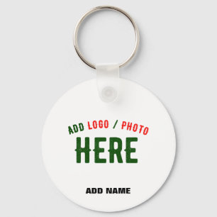 STYLISH MODERN CUSTOMIZABLE WHITE VERIFIED BRAND KEY RING