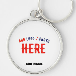 STYLISH MODERN CUSTOMIZABLE WHITE VERIFIED BRAND KEY RING