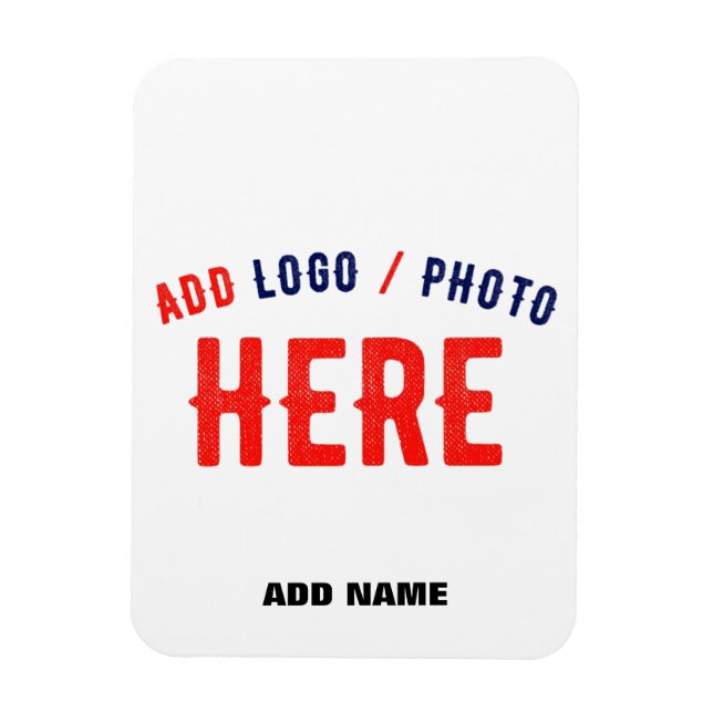 STYLISH MODERN CUSTOMIZABLE WHITE VERIFIED BRAND MAGNET (Vertical)