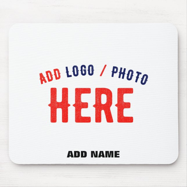 STYLISH MODERN CUSTOMIZABLE WHITE VERIFIED BRAND MOUSE MAT (Front)