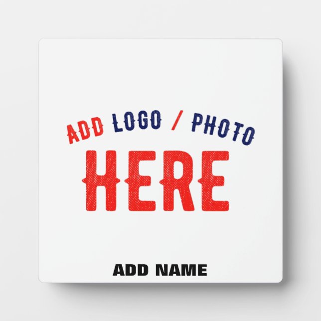 STYLISH MODERN CUSTOMIZABLE WHITE VERIFIED BRAND PLAQUE (Front)