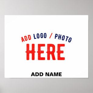 STYLISH MODERN CUSTOMIZABLE WHITE VERIFIED BRAND POSTER