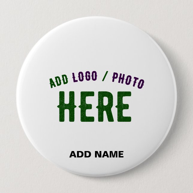 STYLISH MODERN CUSTOMIZABLE WHITE VERIFIED BRANDED 10 CM ROUND BADGE (Front)
