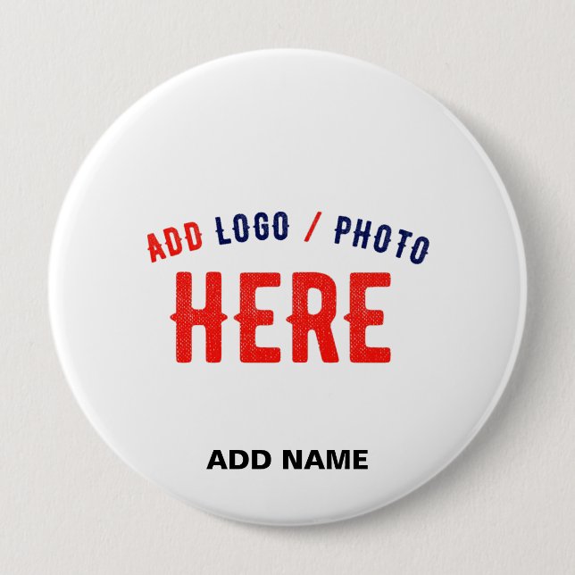 STYLISH MODERN CUSTOMIZABLE WHITE VERIFIED BRANDED 10 CM ROUND BADGE (Front)