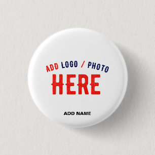 STYLISH MODERN CUSTOMIZABLE WHITE VERIFIED BRANDED 3 CM ROUND BADGE