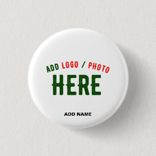 STYLISH MODERN CUSTOMIZABLE WHITE VERIFIED BRANDED 3 CM ROUND BADGE