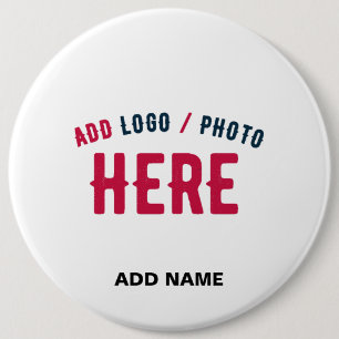 STYLISH MODERN CUSTOMIZABLE WHITE VERIFIED BRANDED 6 CM ROUND BADGE