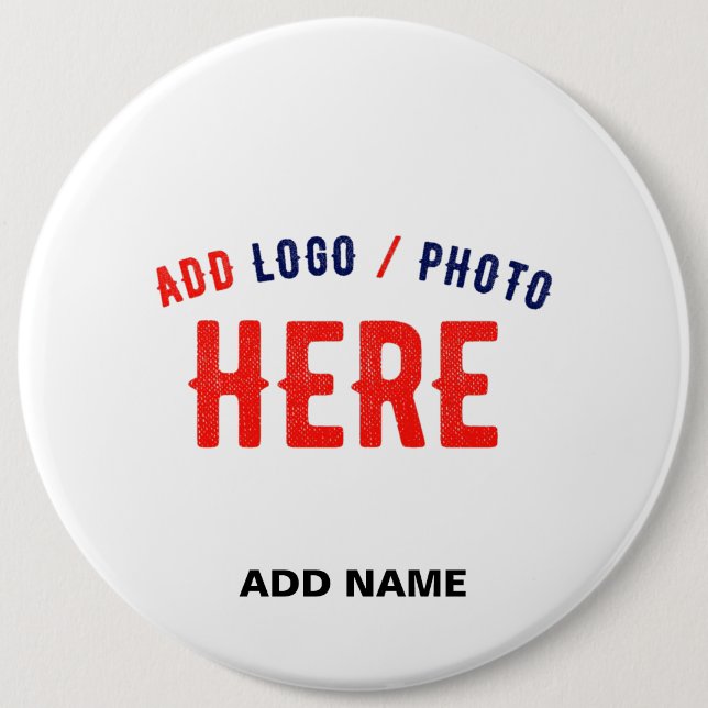 STYLISH MODERN CUSTOMIZABLE WHITE VERIFIED BRANDED 6 CM ROUND BADGE (Front)
