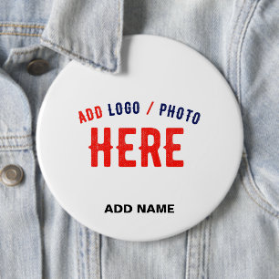 STYLISH MODERN CUSTOMIZABLE WHITE VERIFIED BRANDED 6 CM ROUND BADGE