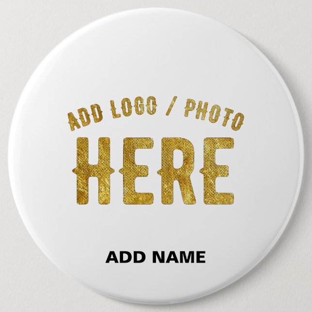 STYLISH MODERN CUSTOMIZABLE WHITE VERIFIED BRANDED 6 CM ROUND BADGE (Front)